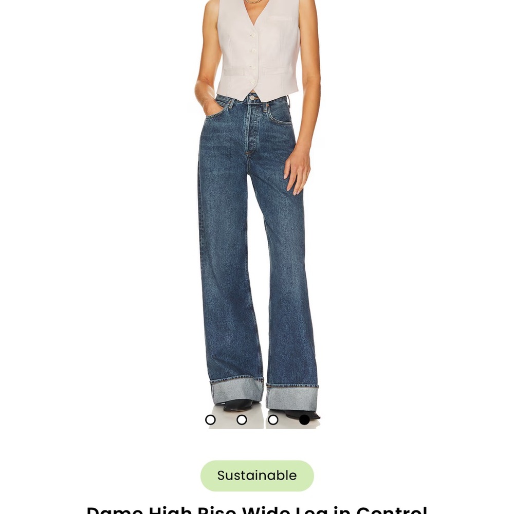 Dame High Rise Wide Leg Jeans